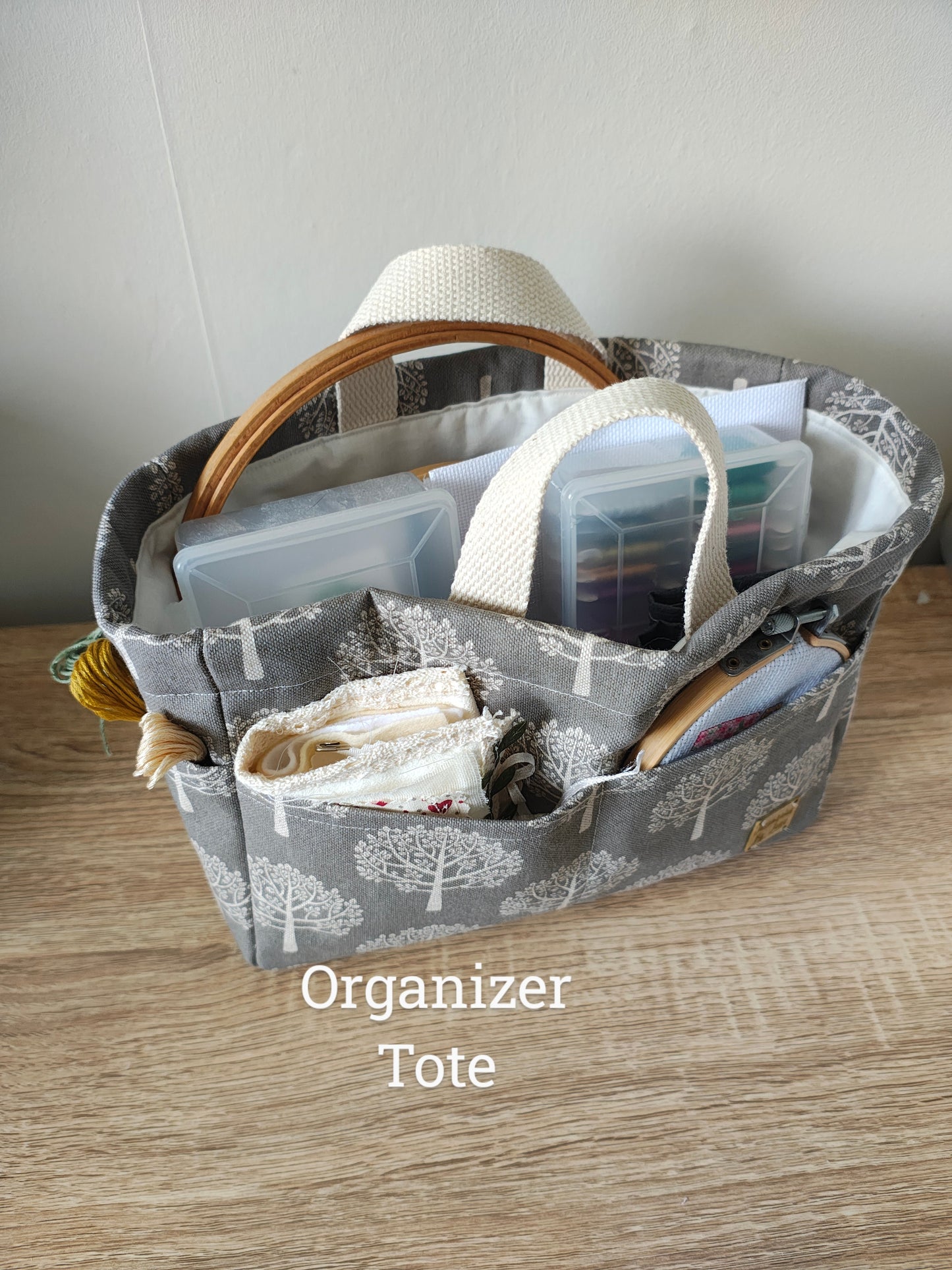 Organizer Tote Bag, 10 Pocket Project Bag.