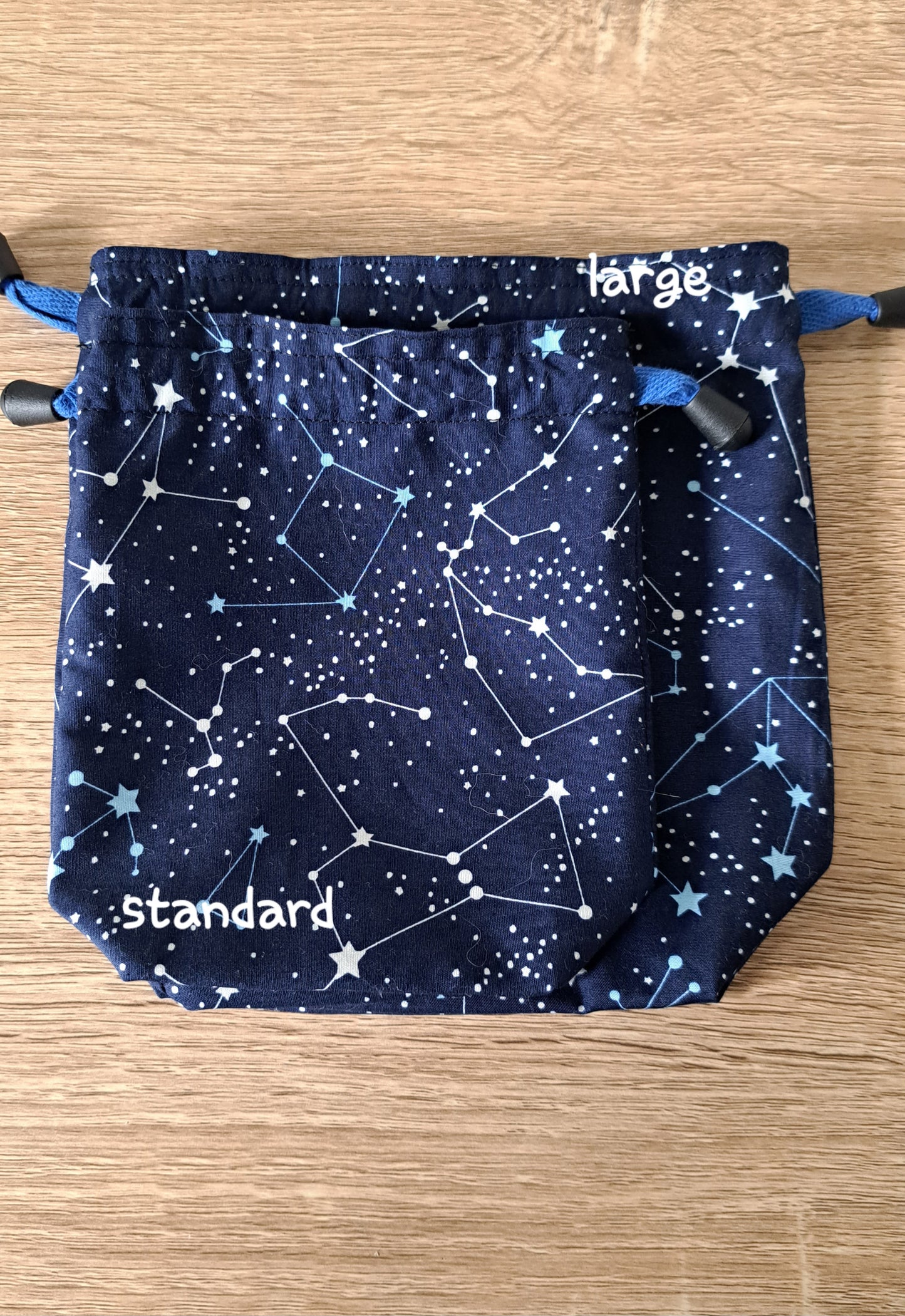 Star Gazing Night Sky Dice Bag, Drawcord Gaming Dice Pouch.