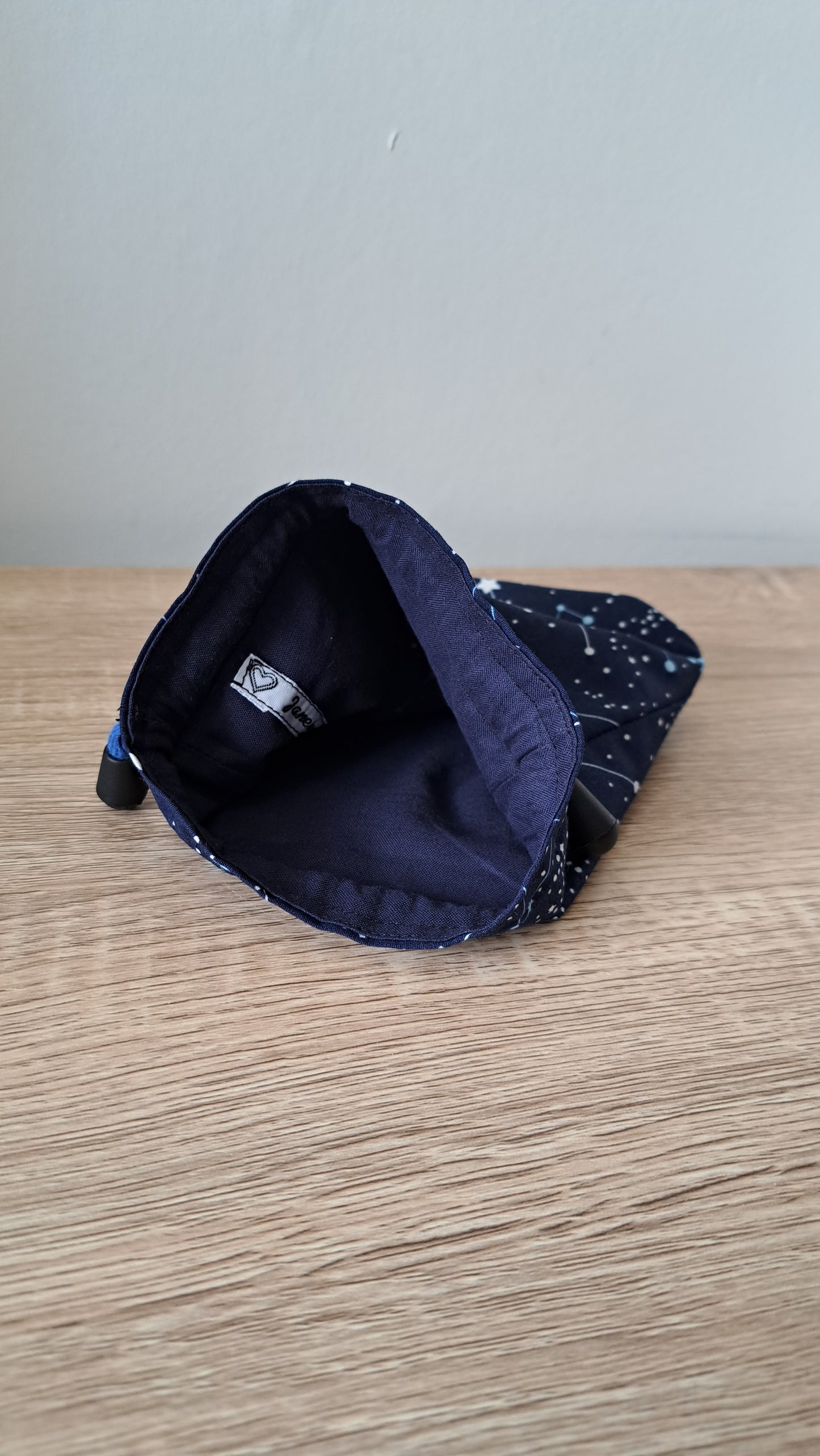 Star Gazing Night Sky Dice Bag, Drawcord Gaming Dice Pouch.