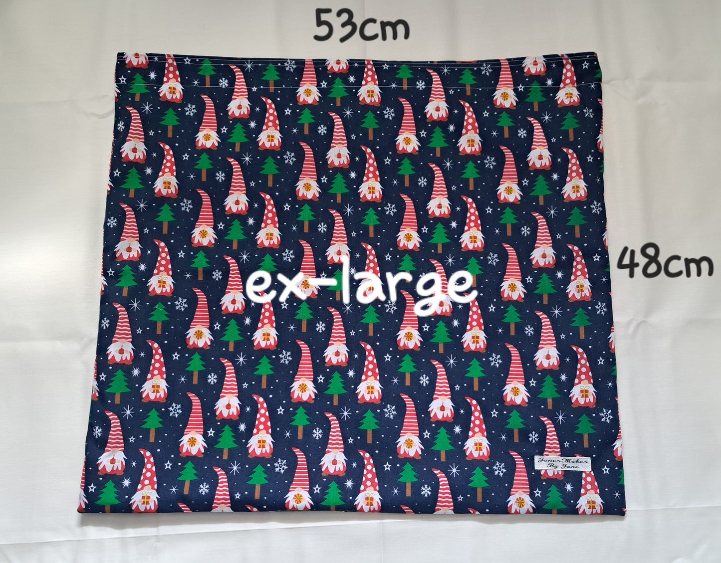Christmas Gnomes Gonks Gift Bags, Fabric Gift Bags Reusable