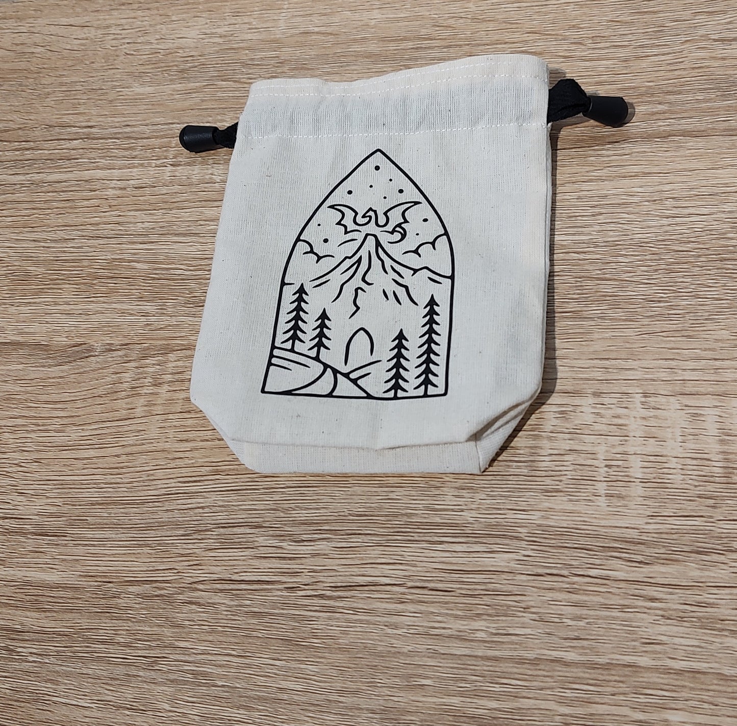 Dragon Mountain Dice Bag, Dice Pouch Drawstring.