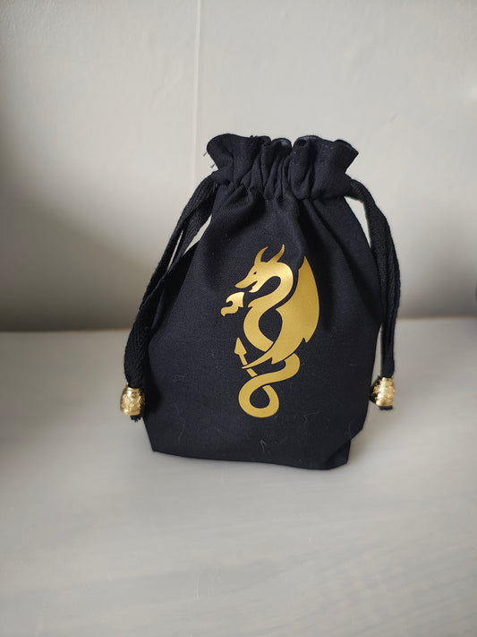 Dragon Dice Bag, Gaming Dice Pouch Drawstring.
