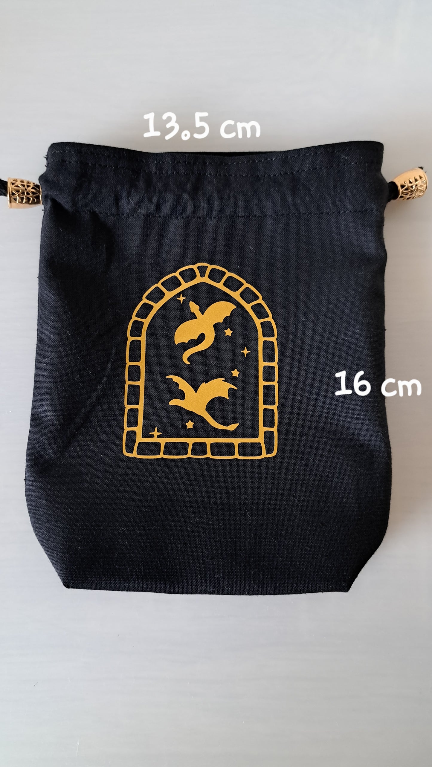 Flying Dragons dice bag, drawstring pouch