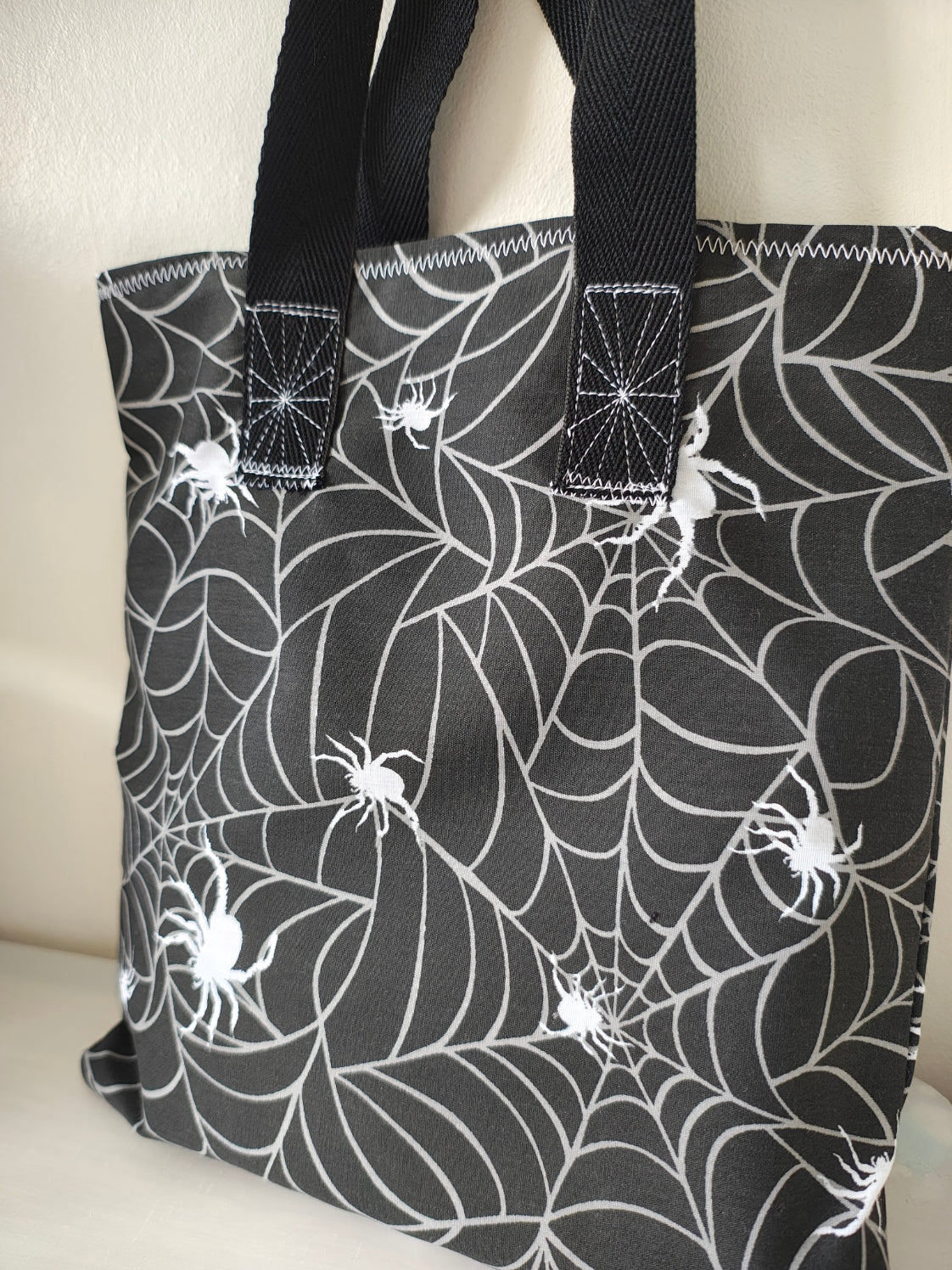 Halloween Trick or Treat Bag, Handmade, Spider Bag.