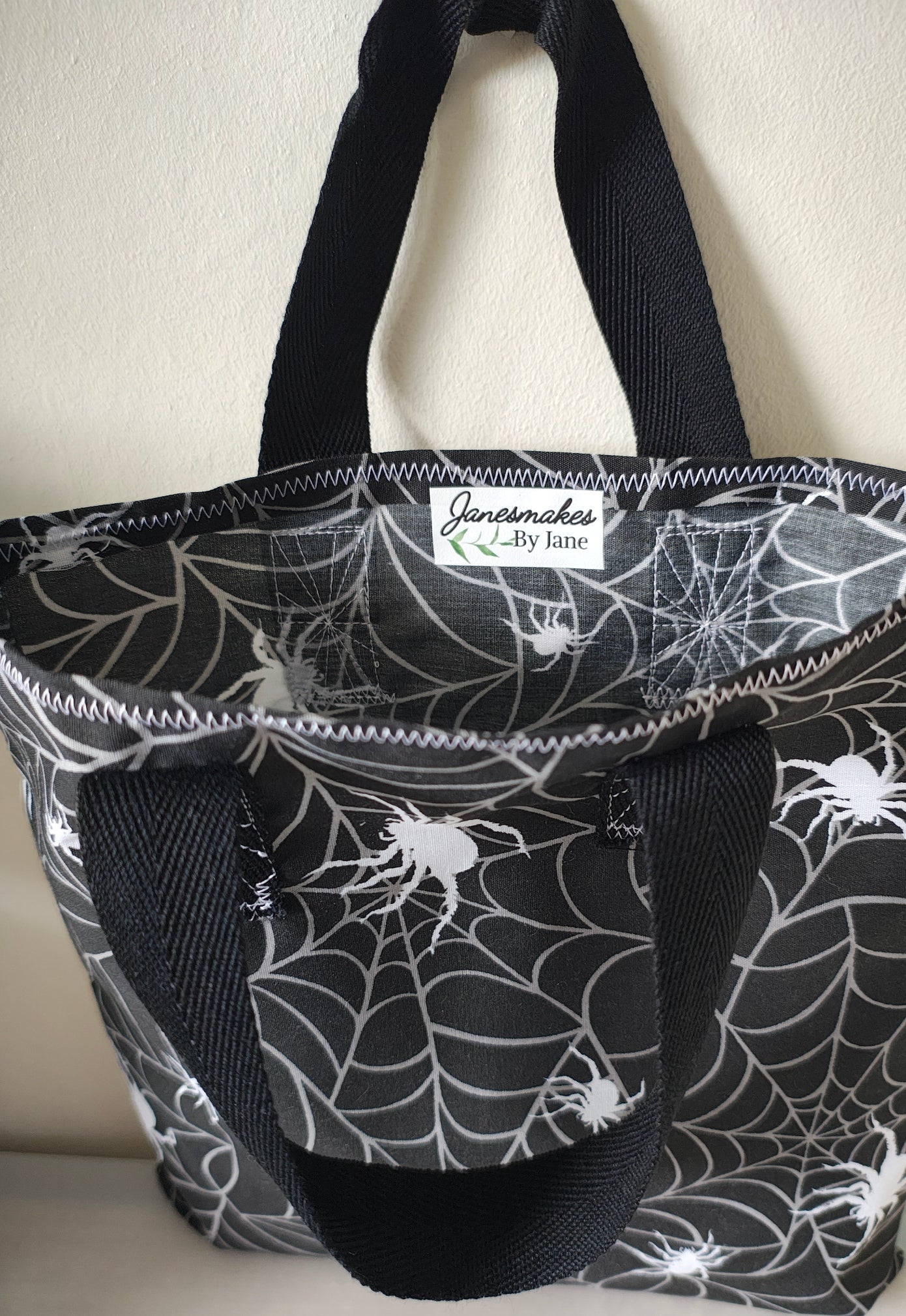 Halloween Trick or Treat Bag, Handmade, Spider Bag.