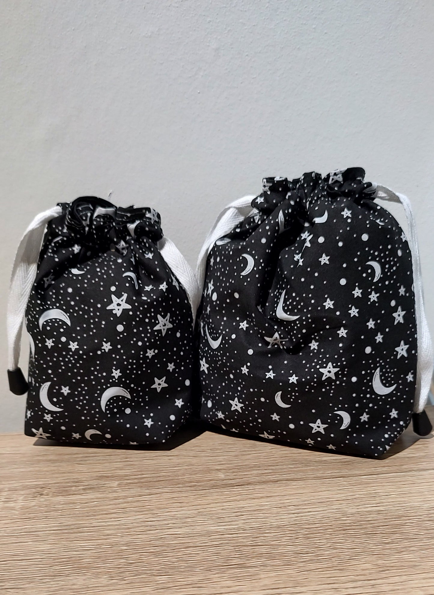 Moon and Stars Dice bag, Gaming Pouch, Crystal bag,