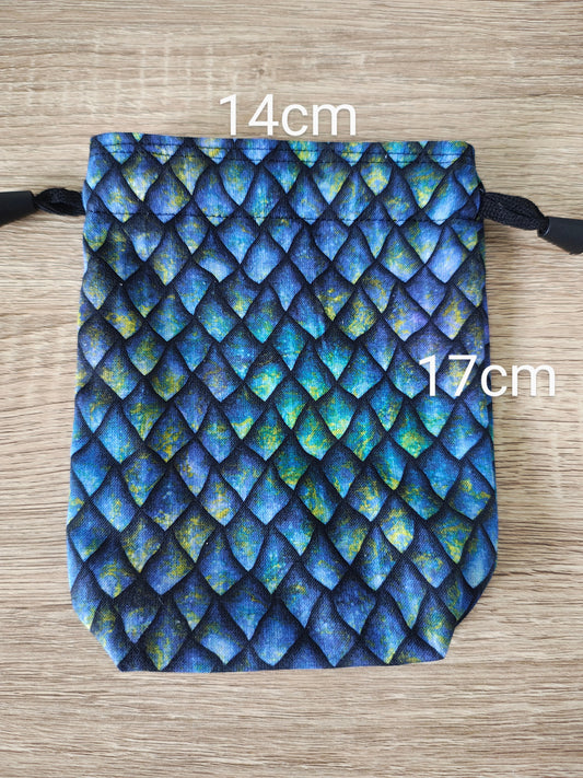 Dragon Scale Dice Bag, Gaming Dice Pouch, Crystal bag,