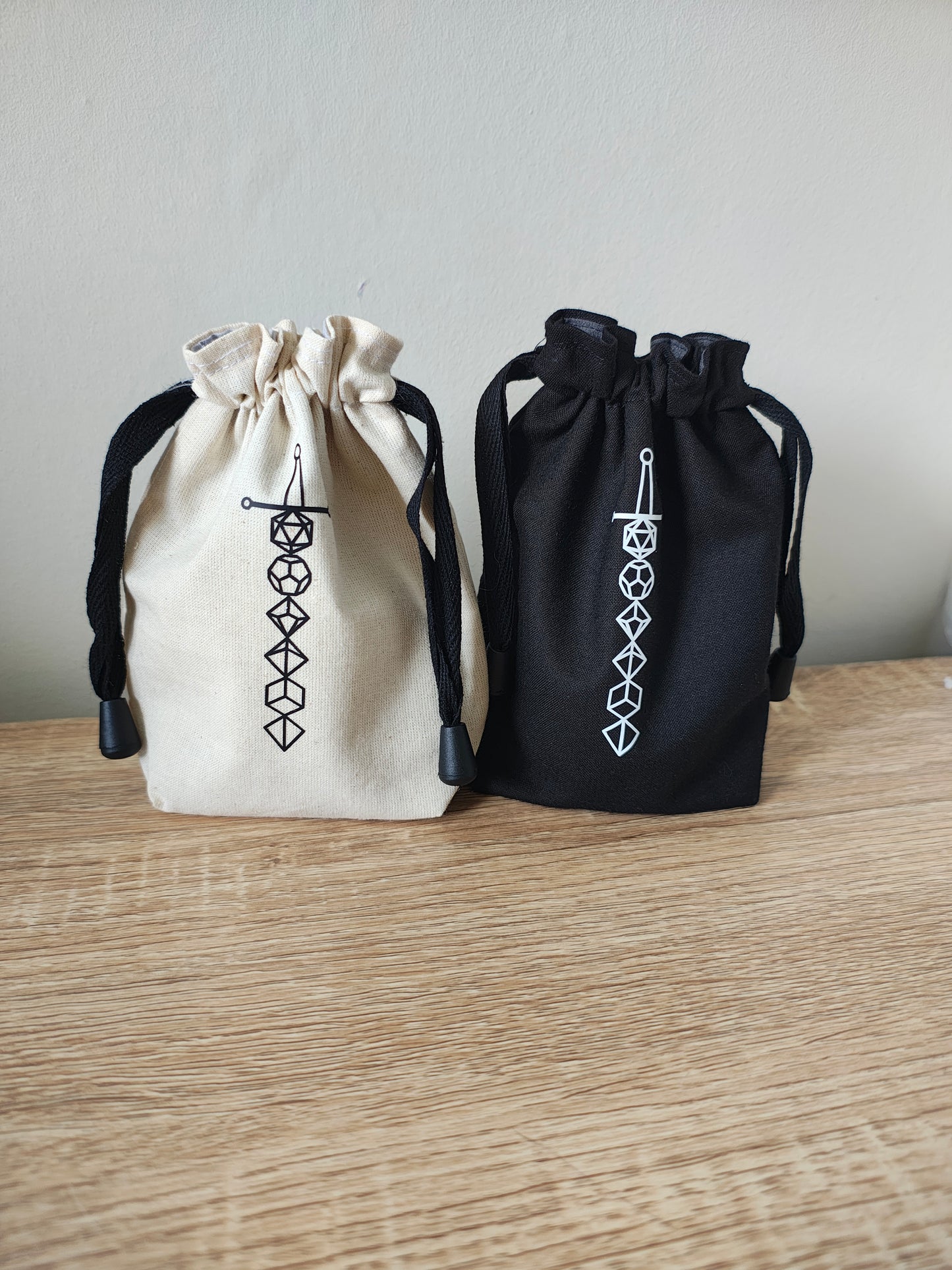 Sword Dice Bag, Gaming bag, Dice pouch drawstring.