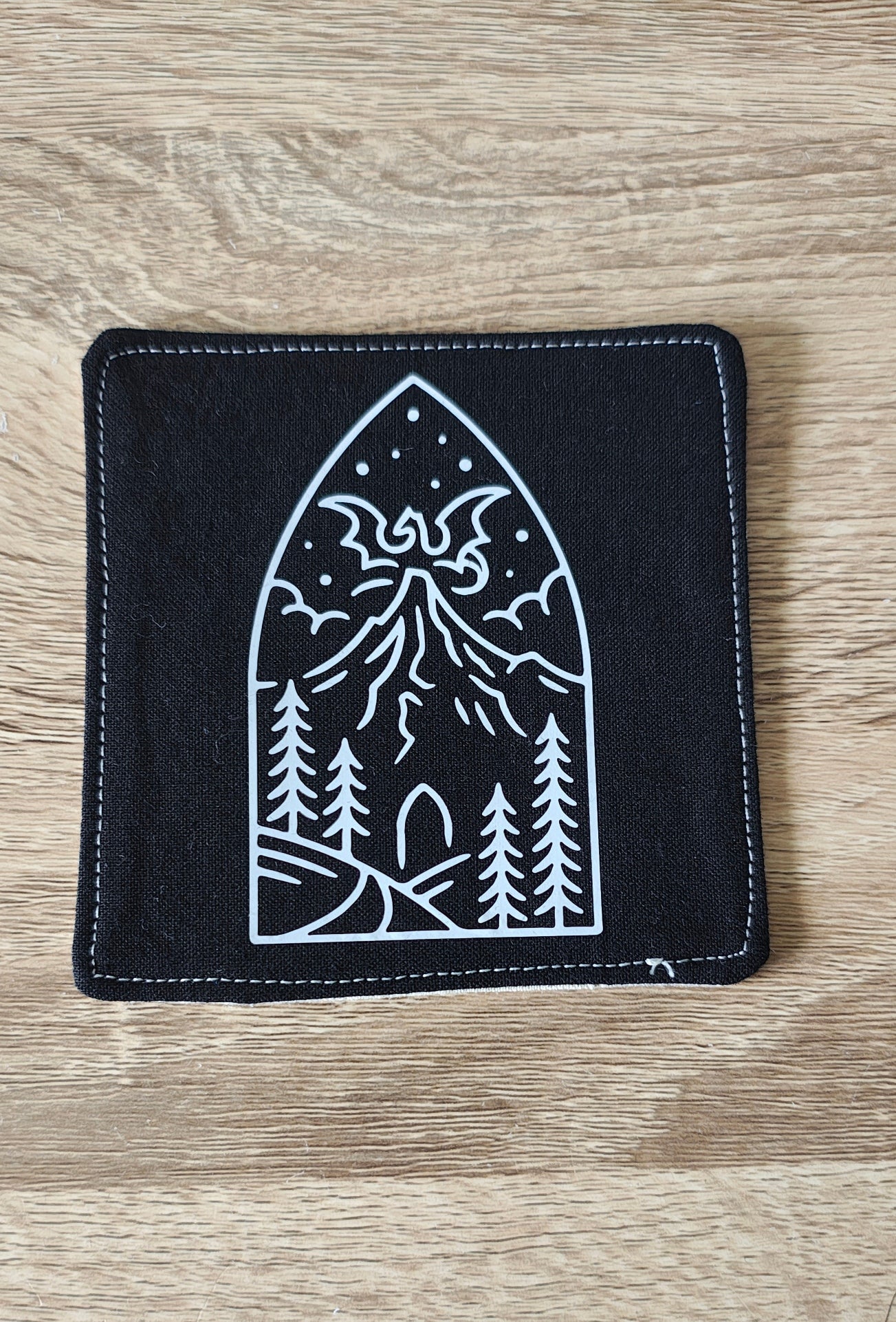 Dragon Mountain Fabric Coaster.