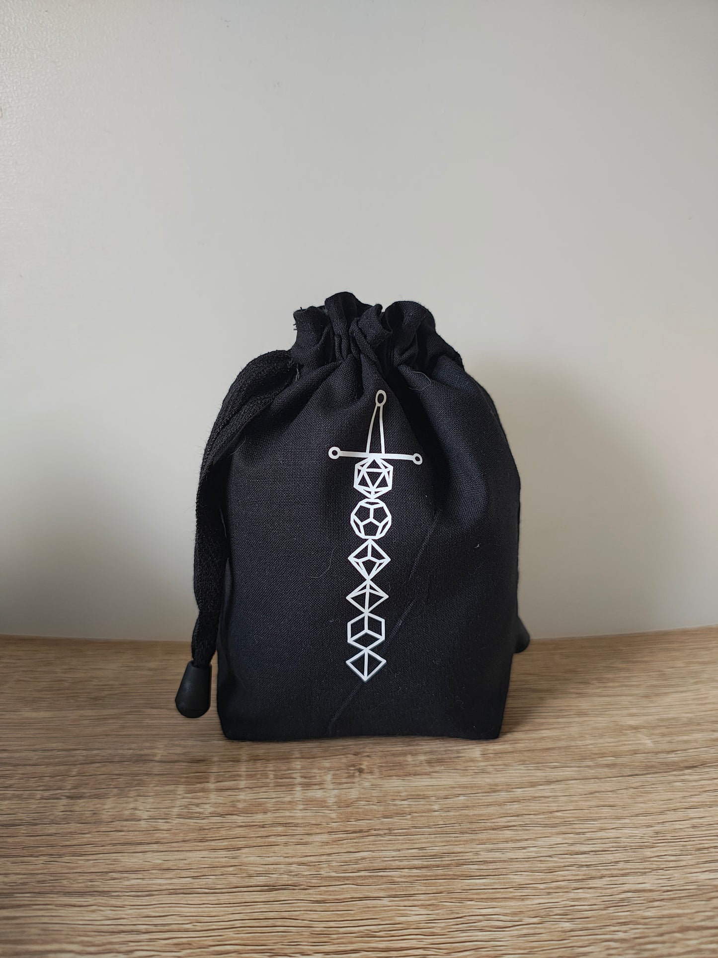 Sword Dice Bag, Gaming bag, Dice pouch drawstring.