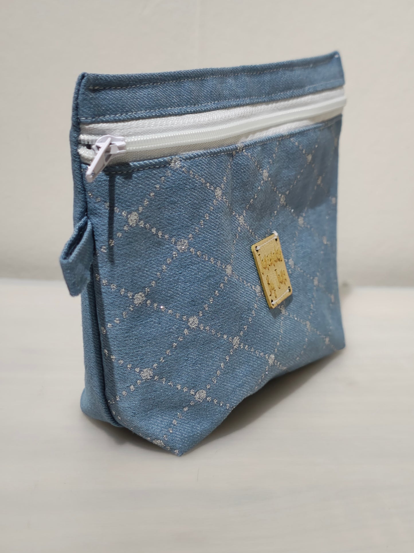 Upcycle Denim zipped Makeup Bag