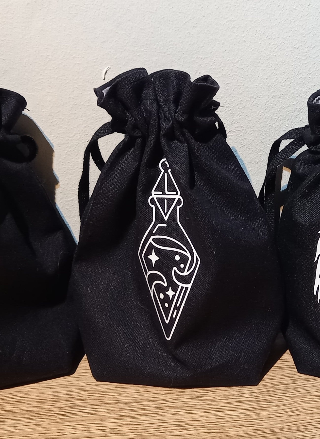 Vial Dice Bag, Drawstring Dice Pouch.