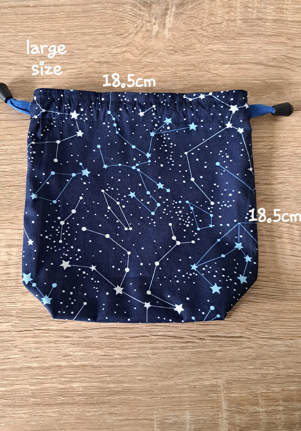 Star Gazing Night Sky Dice Bag, Drawcord Gaming Dice Pouch.