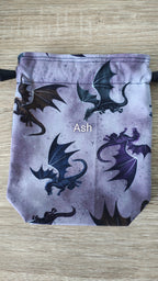 Ash Dragon Fury Dice Bag, drawstring pouch.