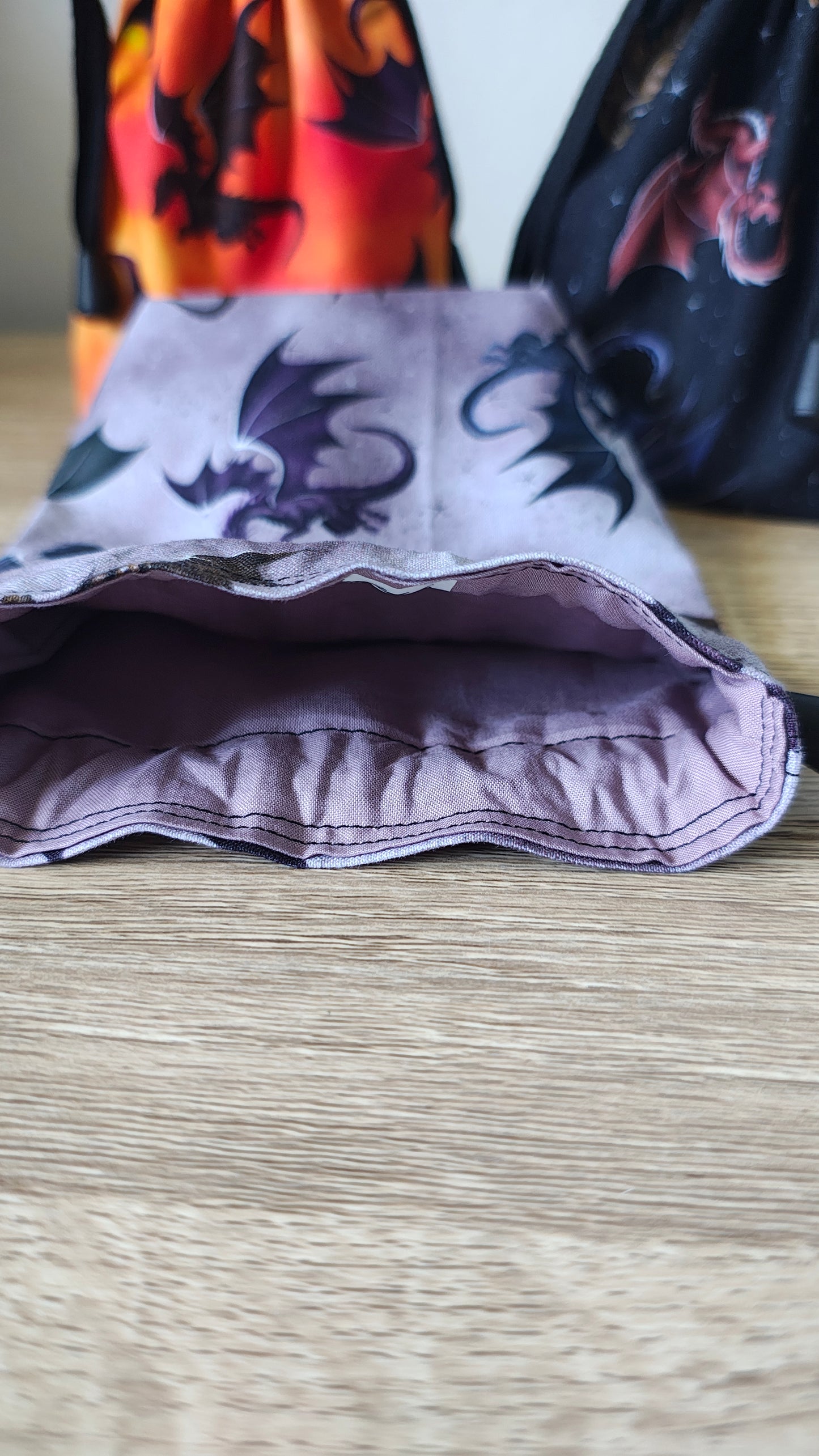 Ash Dragon Fury Dice Bag, drawstring pouch.