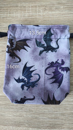 Ash Dragon Fury Dice Bag, drawstring pouch.