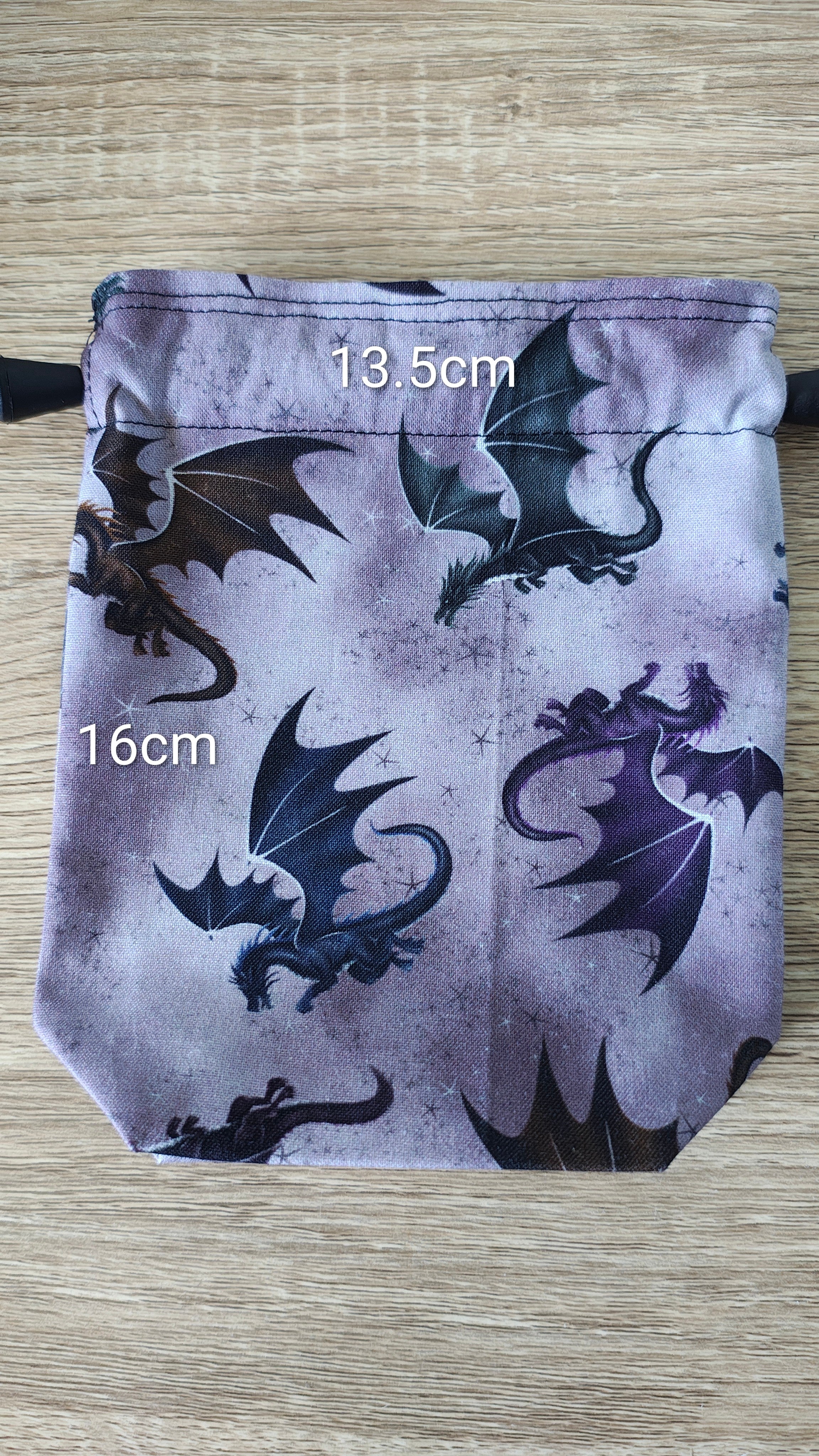 Ash Dragon Fury Dice Bag, drawstring pouch.