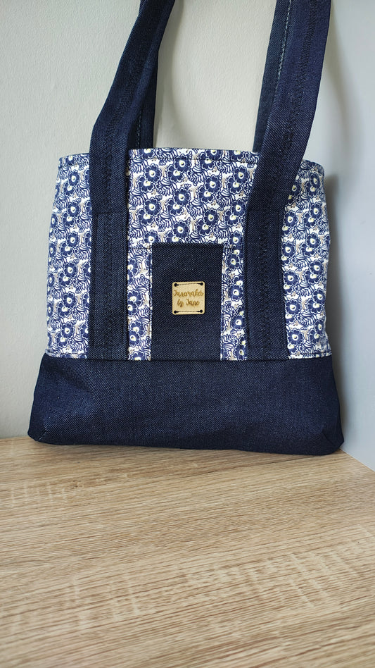 Blue Denim Shoulder Bag