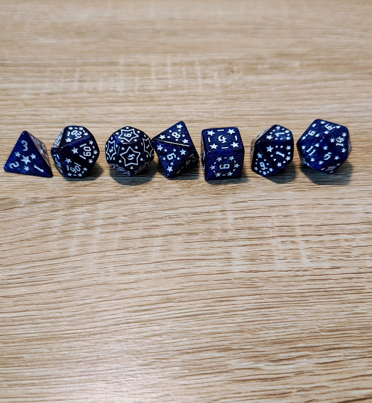 Dice set Blue and White.