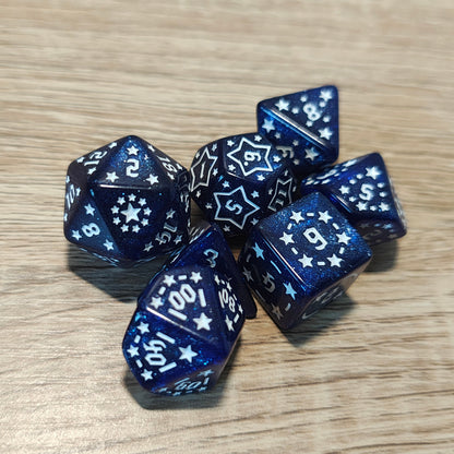 Dice set Blue and White.