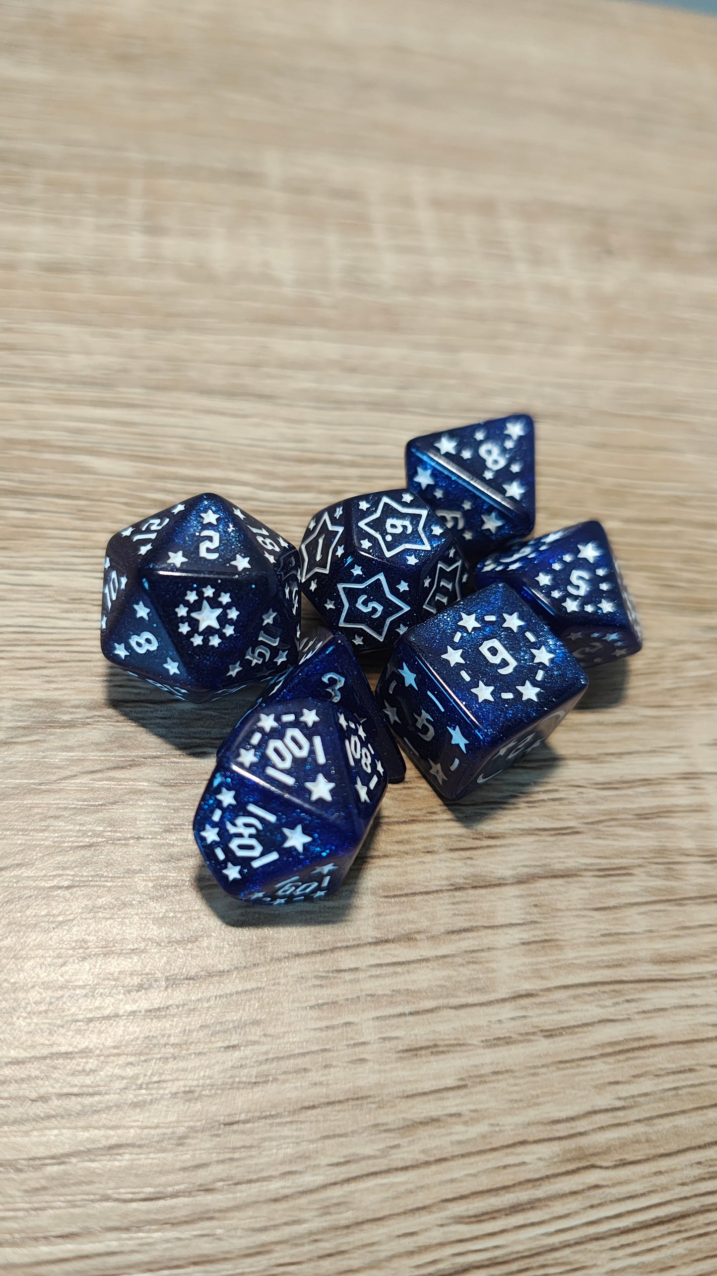 Dice set Blue and White.