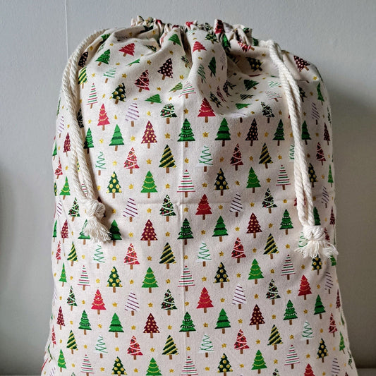 Christmas Trees Gift Bag 100% cotton