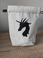 Dragon Head Dice Bag, Gaming Dice Pouch drawstring.