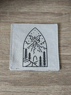 Dragon Mountain Fabric Coaster.