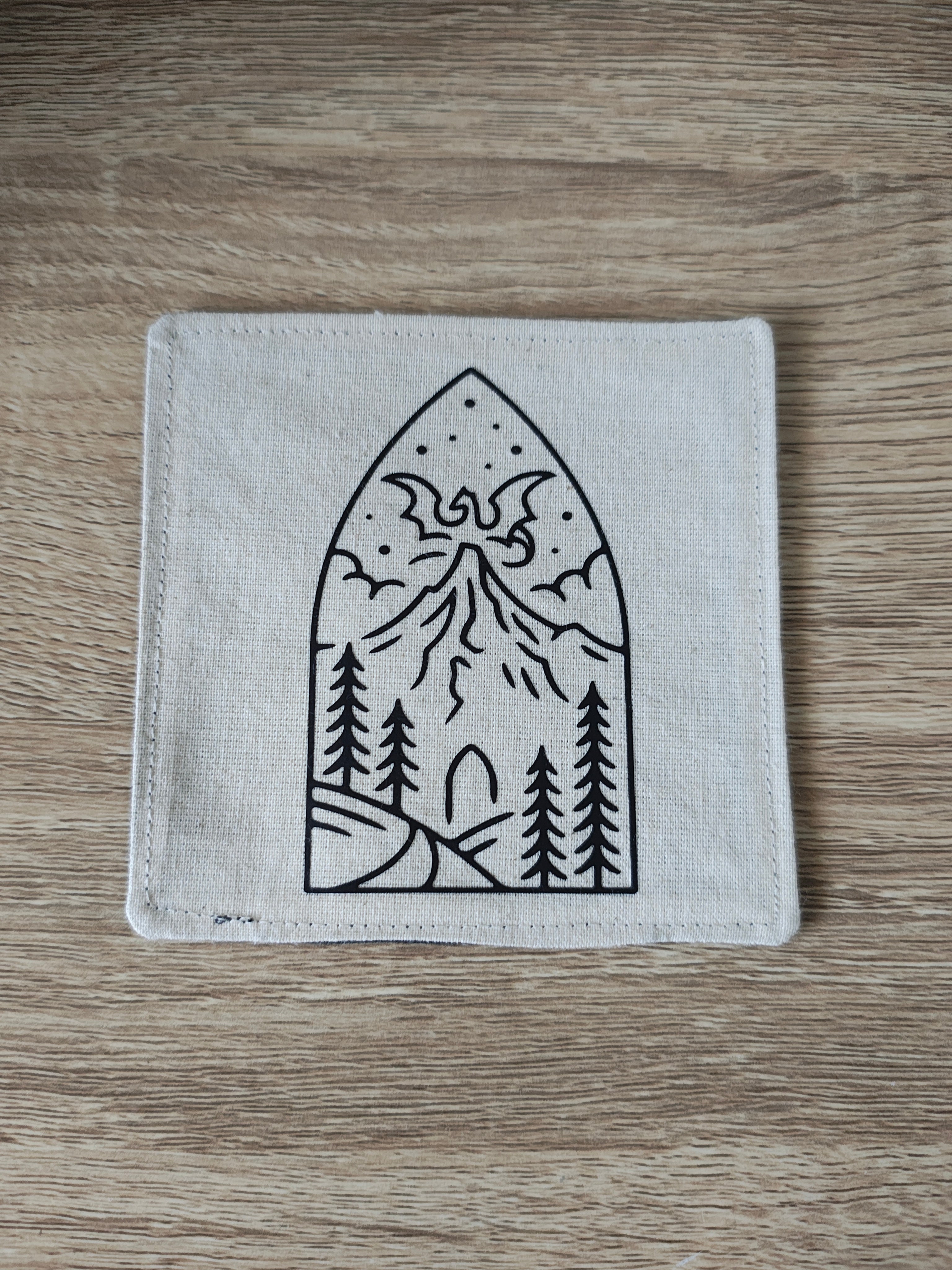 Dragon Mountain Fabric Coaster.