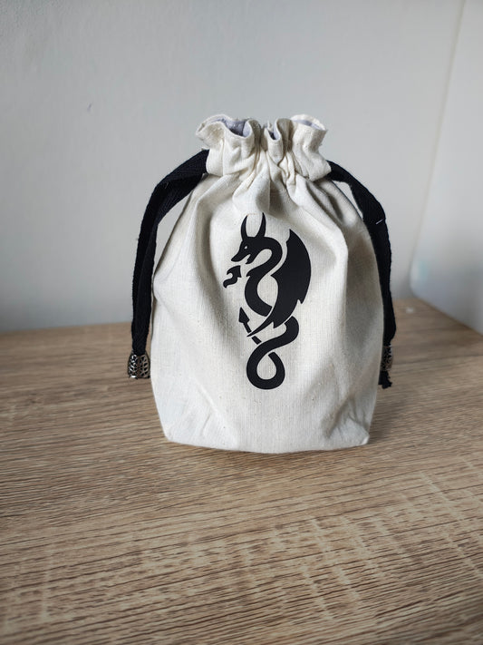 Dragon Dice Bag, Gaming Dice Pouch Drawstring.