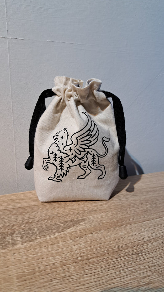 Griffin Dice Bag, drawstring dice pouch