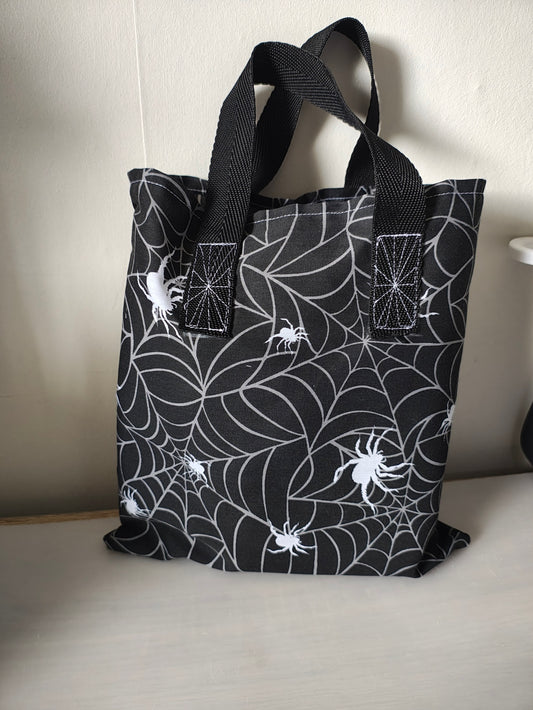 Halloween Trick or Treat Bag, Handmade, Spider Bag.