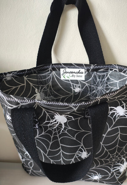 Halloween Trick or Treat Bag, Handmade, Spider Bag.