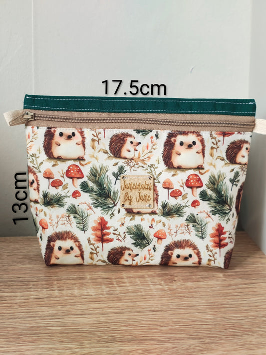 Hedgehog Purse, Zipped Storage tidy.