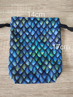 Dragon Scale Dice Bag, Gaming Dice Pouch, Crystal bag,