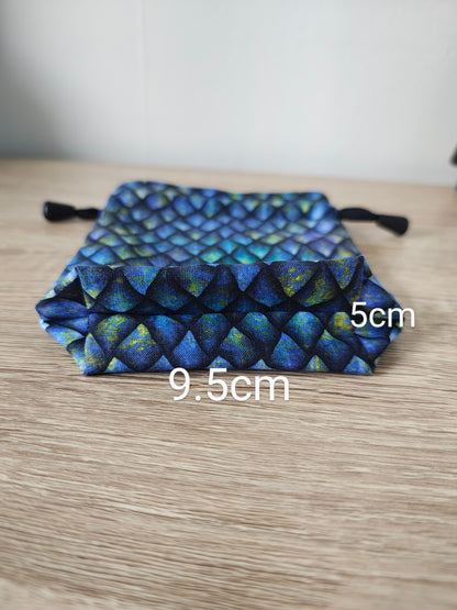 Dragon Scale Dice Bag, Gaming Dice Pouch, Crystal bag,