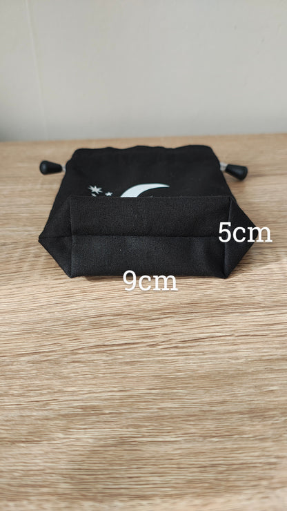 Stars and Moon Drawstring Dice bag, Gaming Dice Pouch