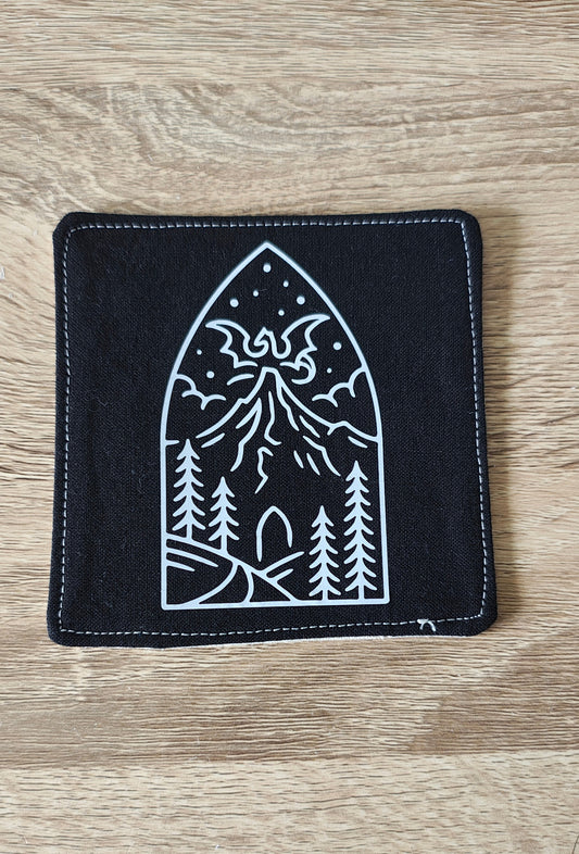 Dragon Mountain Fabric Coaster.