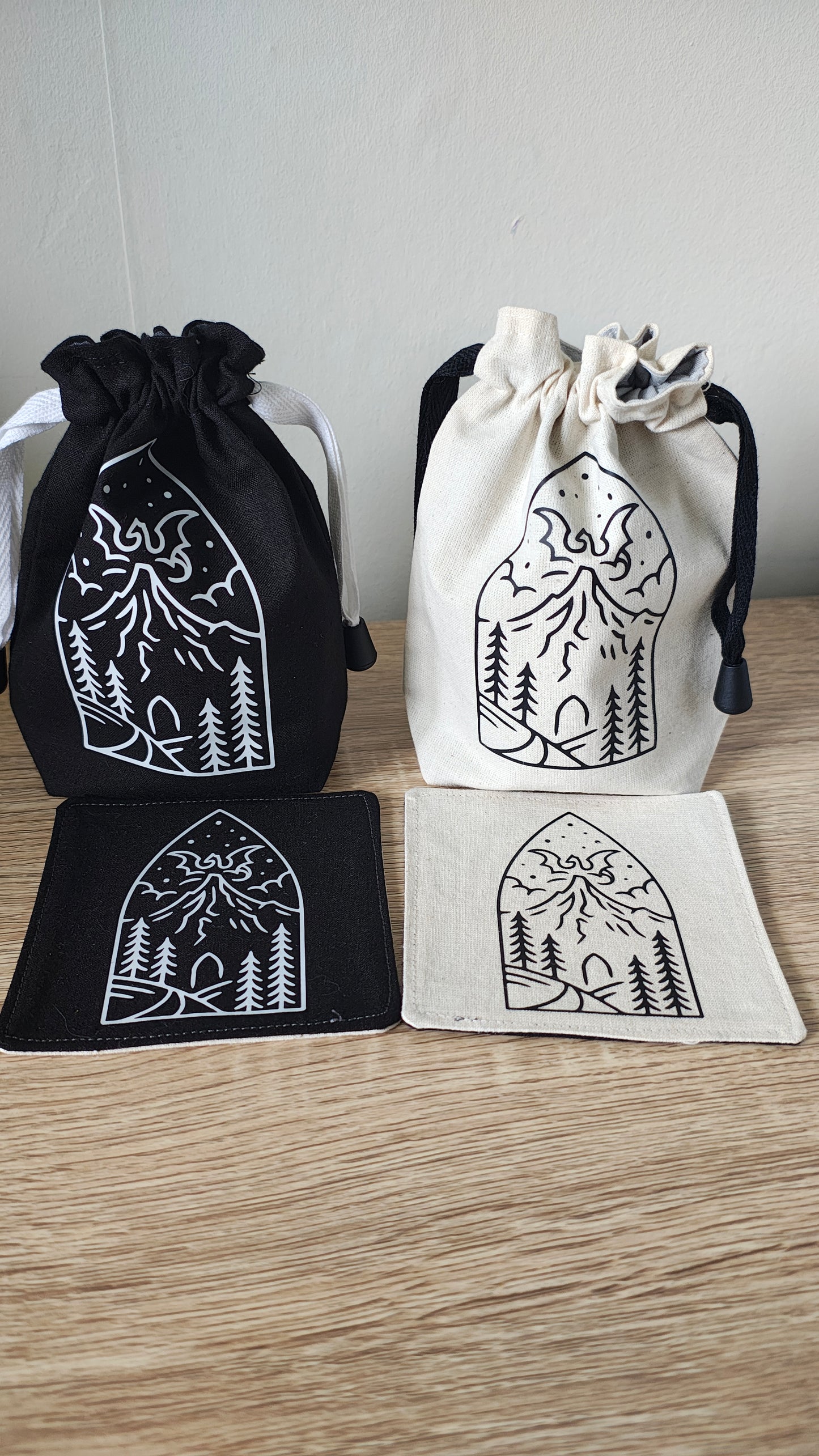 Dice Bag + Coaster Set