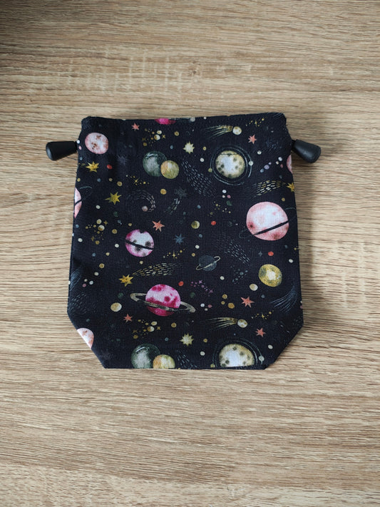 Planets and Stars, Dice Bag, Rune, Crystal, Gaming Dice Bag.