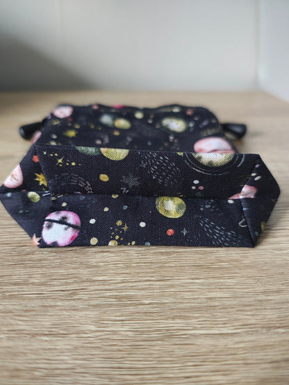 Planets and Stars, Dice Bag, Rune, Crystal, Gaming Dice Bag.
