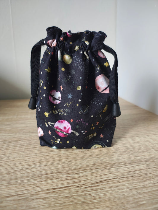 Planets and Stars, Dice Bag, Rune, Crystal, Gaming Dice Bag.