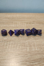 Dice set Purple and Gold.