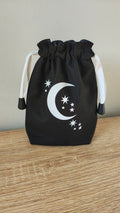 Stars and Moon Drawstring Dice bag, Gaming Dice Pouch