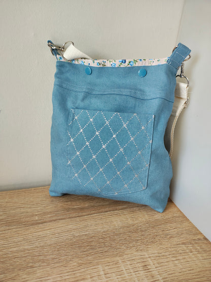 Upcycled Denim Shoulder Bag