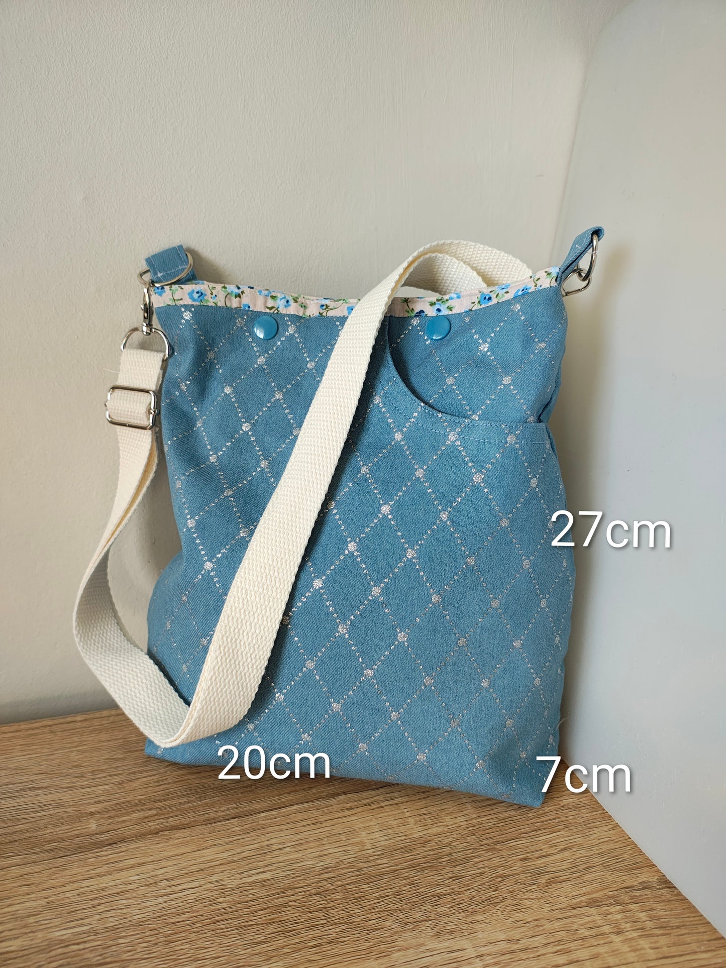 Upcycled Denim Shoulder Bag