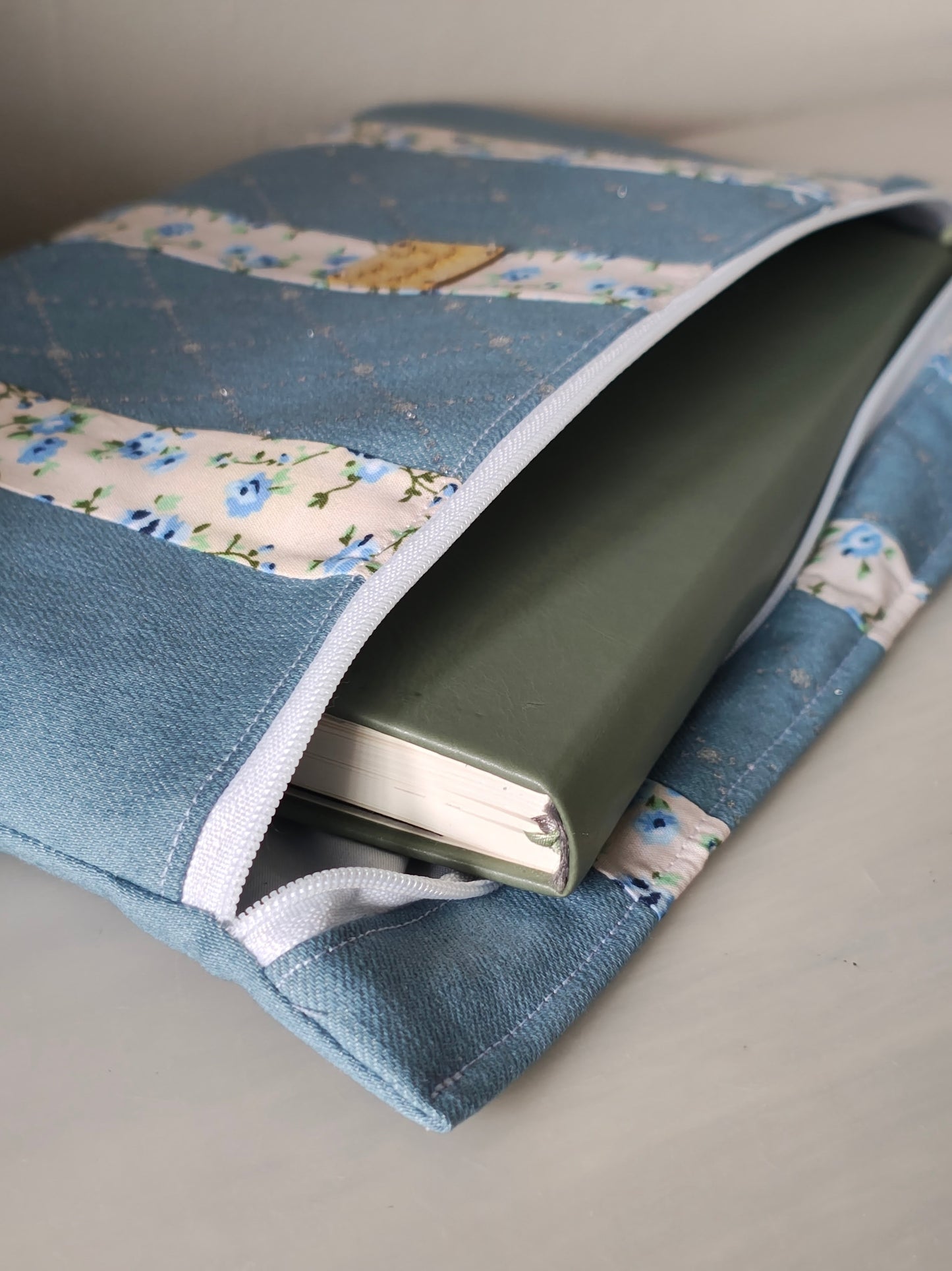 Upcycle Denim Zipped Tablet/Journal Cover