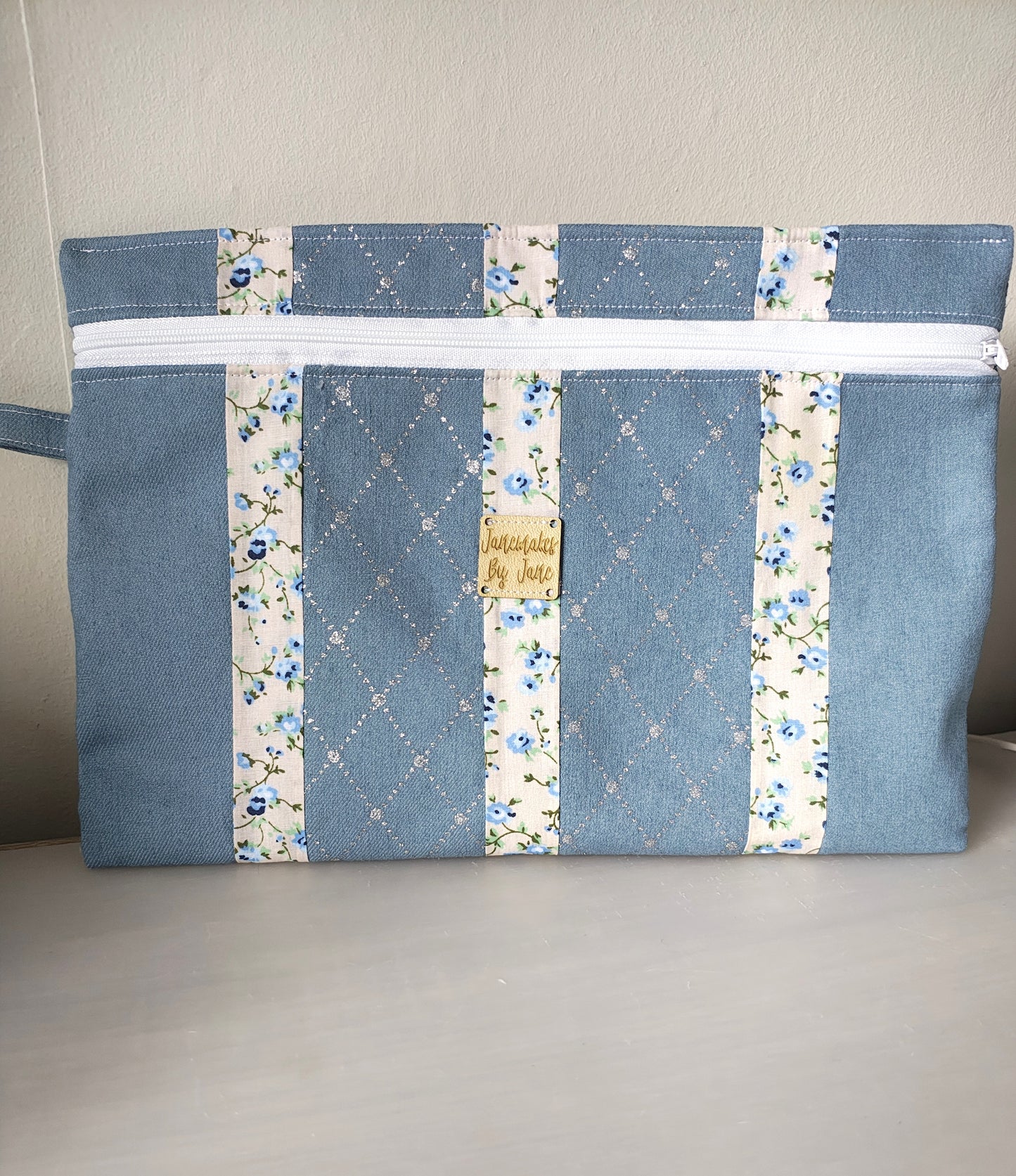 Upcycle Denim Zipped Tablet/Journal Cover