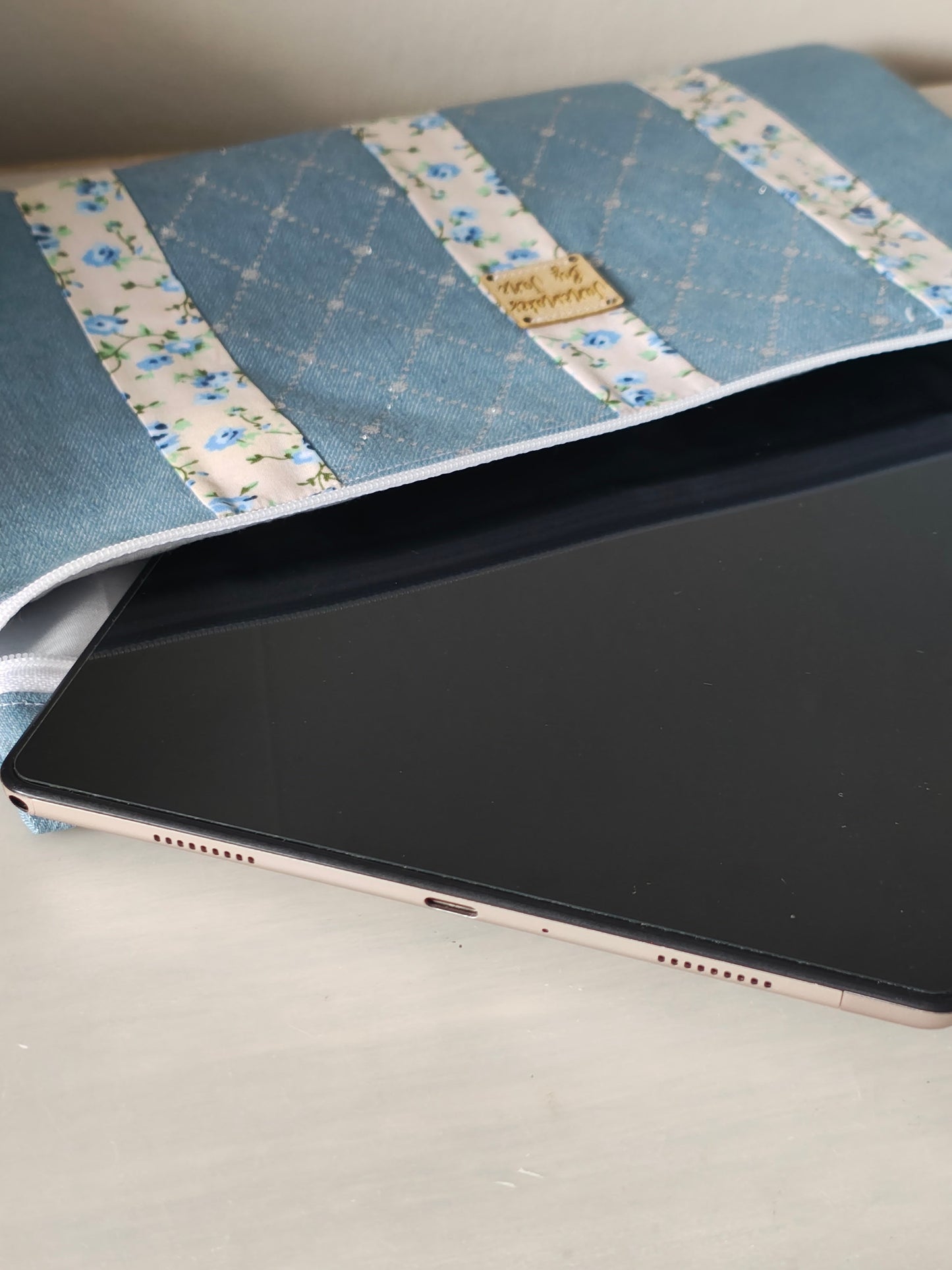 Upcycle Denim Zipped Tablet/Journal Cover