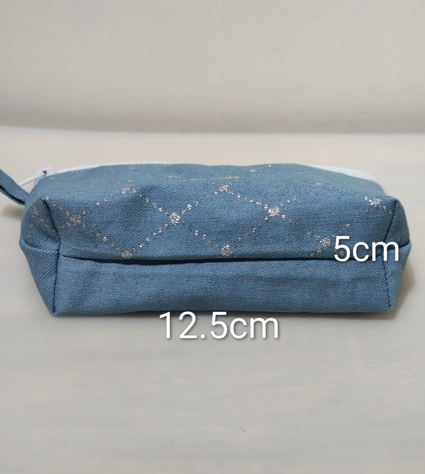 Upcycle Denim zipped Makeup Bag